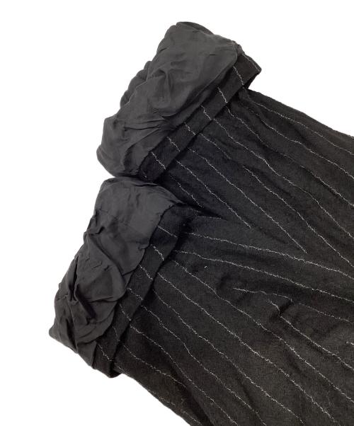 COMME des GARCONS HOMME DEUX（コムデギャルソン オム ドゥ）COMME des GARCONS HOMME DEUX (コムデギャルソン オム ドゥ) 縮絨ストライプジャケット　AD2023  ブラック サイズ:Lの古着・服飾アイテム