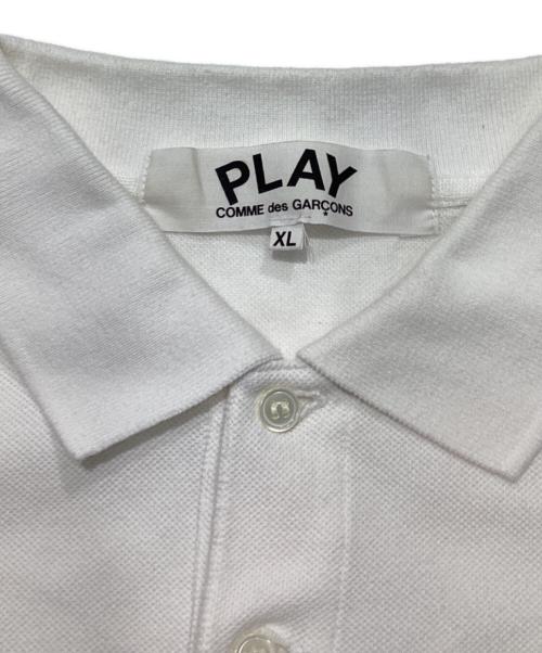 PLAY COMME des GARCONS（プレイコムデギャルソン）PLAY COMME des GARCONS (プレイコムデギャルソン) ポロシャツ　AZ-T290 ホワイト サイズ:XLの古着・服飾アイテム