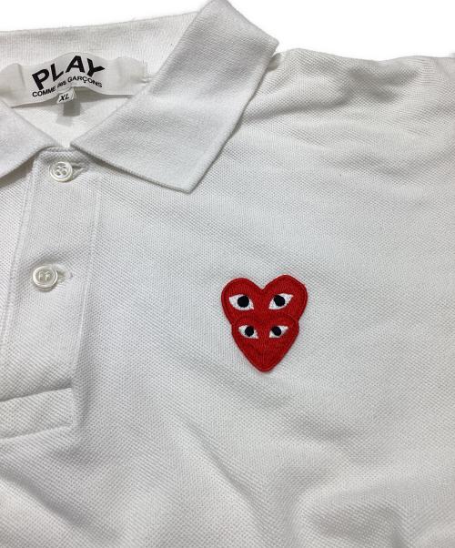 PLAY COMME des GARCONS（プレイコムデギャルソン）PLAY COMME des GARCONS (プレイコムデギャルソン) ポロシャツ　AZ-T290 ホワイト サイズ:XLの古着・服飾アイテム