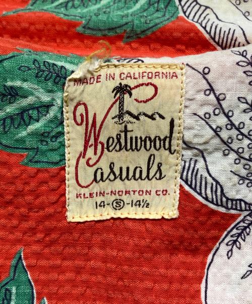 Westwood Casuals（ウエストウッドカジュアル）Westwood Casuals (ウエストウッドカジュアル) アロハシャツ オレンジ サイズ:Sの古着・服飾アイテム