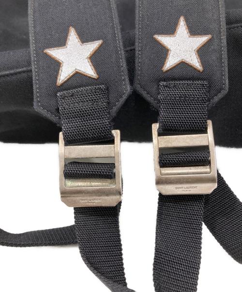 Saint Laurent Paris（サンローランパリ）Saint Laurent Paris (サンローランパリ) CITY スターパッチ キャンバスリュック ブラックの古着・服飾アイテム