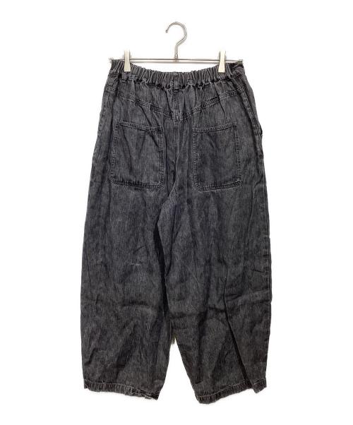 nest Robe（ネストローブ）nest Robe (ネストローブ) リネンブラックデニムカーヴィーパンツ グレー サイズ:Fの古着・服飾アイテム