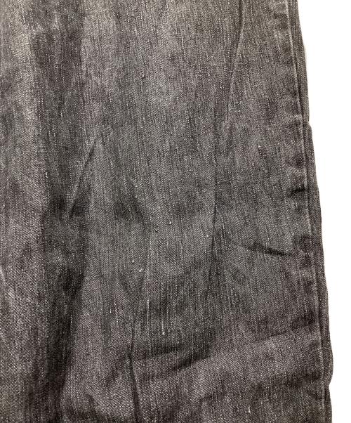 nest Robe（ネストローブ）nest Robe (ネストローブ) リネンブラックデニムカーヴィーパンツ グレー サイズ:Fの古着・服飾アイテム