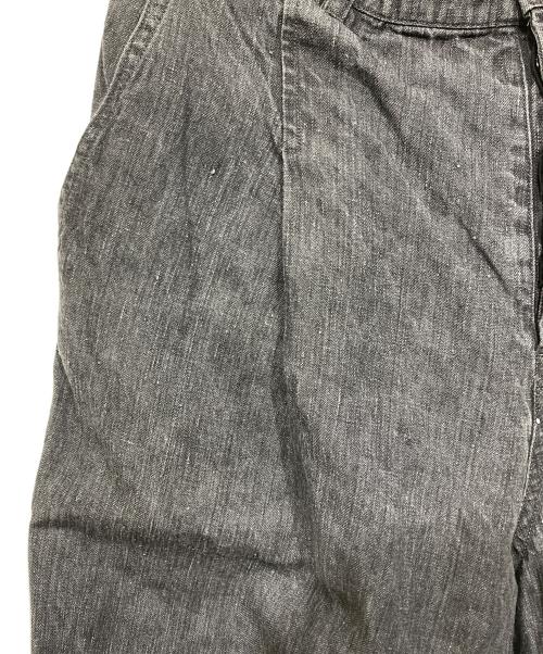 nest Robe（ネストローブ）nest Robe (ネストローブ) リネンブラックデニムカーヴィーパンツ グレー サイズ:Fの古着・服飾アイテム