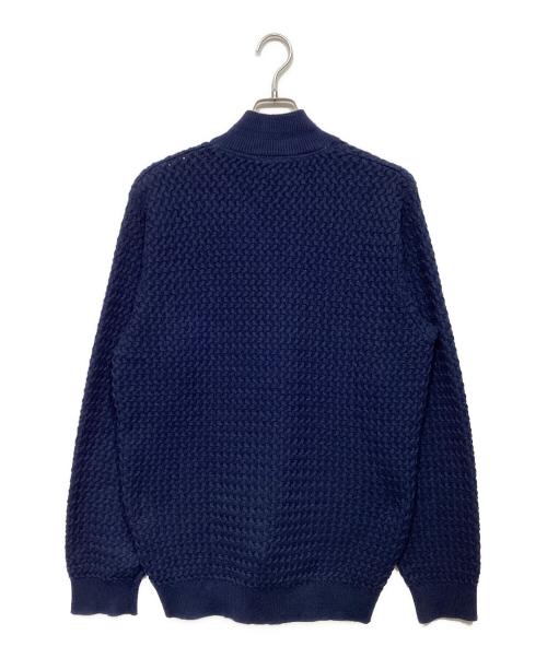 LACOSTE（ラコステ）LACOSTE (ラコステ) バスケットニットジップアップ　AH011J ネイビー サイズ:Lの古着・服飾アイテム