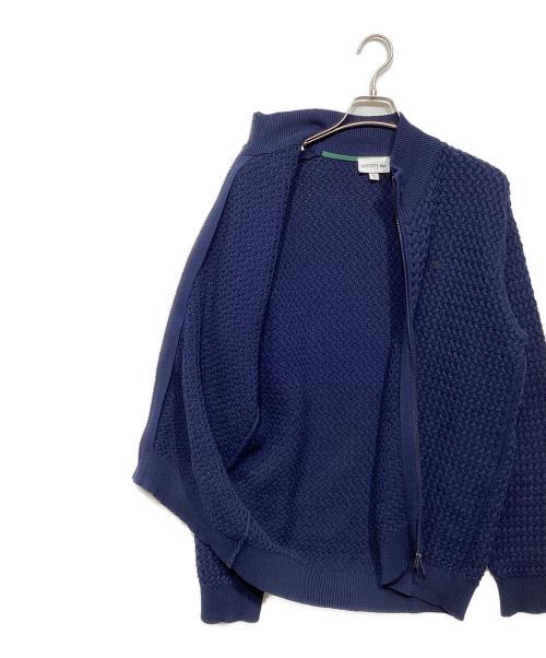 LACOSTE（ラコステ）LACOSTE (ラコステ) バスケットニットジップアップ　AH011J ネイビー サイズ:Lの古着・服飾アイテム