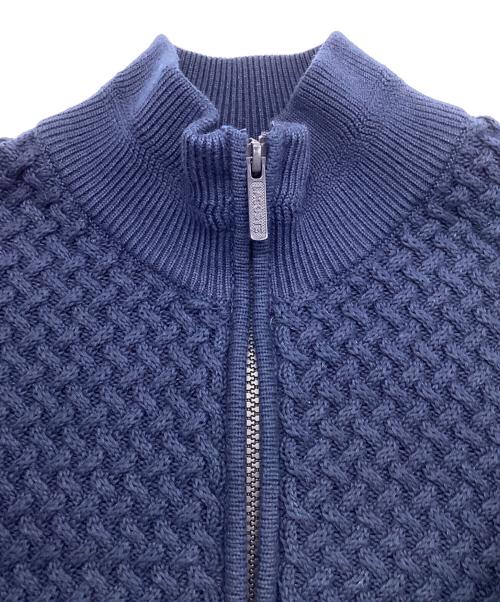 LACOSTE（ラコステ）LACOSTE (ラコステ) バスケットニットジップアップ　AH011J ネイビー サイズ:Lの古着・服飾アイテム