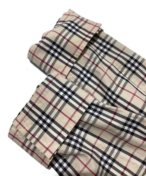 BURBERRY LONDON（バーバリーロンドン）BURBERRY LONDON (バーバリーロンドン) 七分袖 ノバチェックシャツ　FEA03-017 ベージュ×ブラック サイズ:42の古着・服飾アイテム