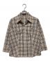 BURBERRY LONDON（バーバリーロンドン）の古着「七分袖 ノバチェックシャツ　FEA03-017」｜ベージュ×ブラック
