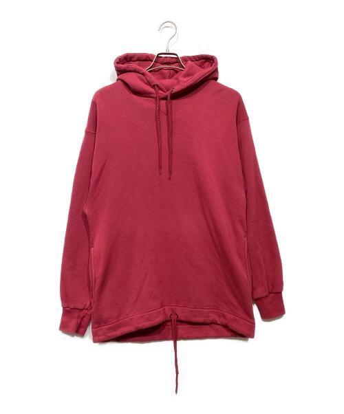 RUSSELL ATHLETIC（ラッセルアスレチック）RUSSELL ATHLETIC (ラッセルアスレチック) 裾ドロスト プルオーバーパーカー レッド サイズ:Sの古着・服飾アイテム