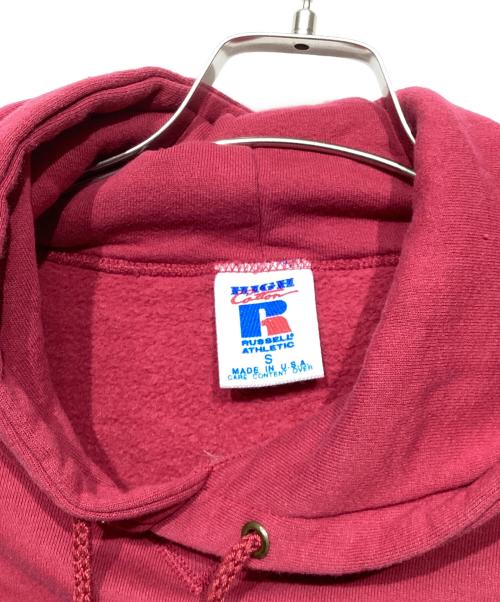 RUSSELL ATHLETIC（ラッセルアスレチック）RUSSELL ATHLETIC (ラッセルアスレチック) 裾ドロスト プルオーバーパーカー レッド サイズ:Sの古着・服飾アイテム