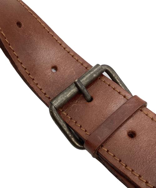 POLO RALPH LAUREN（ポロ・ラルフローレン）POLO RALPH LAUREN (ポロ・ラルフローレン) メッセンジャーバッグ グリーン×ブラウンの古着・服飾アイテム