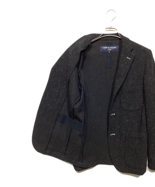 COMME des GARCONS HOMME（コムデギャルソン オム）COMME des GARCONS HOMME (コムデギャルソン オム) ウールツイードシングルブレストジャケットHL-T037 ブラック サイズ:Sの古着・服飾アイテム