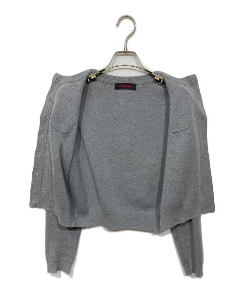 CABAN（キャバン）CABAN (キャバン) コットンカシミヤ クルーネックカーディガン グレー サイズ:XSの古着・服飾アイテム