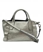 ripaniリパーニ）の古着「メタリックサイドフリルショルダーバッグ」｜シルバー