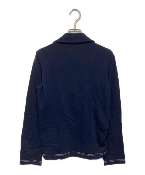 tricot COMME des GARCONS（トリココムデギャルソン）tricot COMME des GARCONS (トリココムデギャルソン) コットンフリル ステッチシャツ　TQ-T002 ネイビー×ホワイト サイズ:Sの古着・服飾アイテム