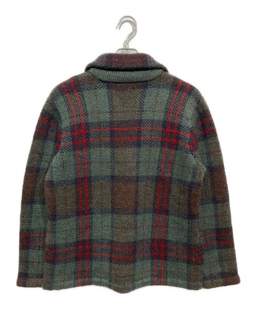 LAUREN RALPH LAUREN（ローレン ラルフ ローレン）LAUREN RALPH LAUREN (ローレン ラルフ ローレン) ショールカラーニットジャケット グリーン サイズ:Lの古着・服飾アイテム