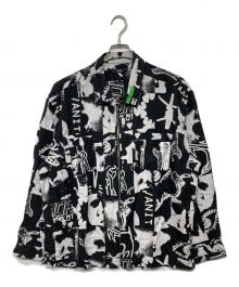 DIESEL（ディーゼル）の古着「総柄ジップジャケット」｜ブラック