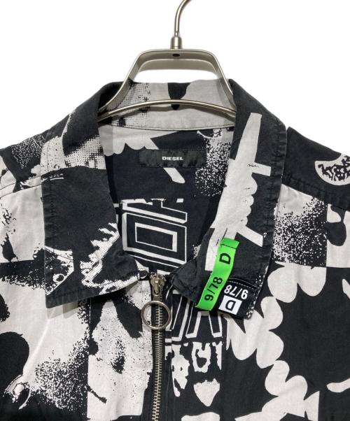 DIESEL（ディーゼル）DIESEL (ディーゼル) 総柄ジップジャケット ブラック サイズ:XLの古着・服飾アイテム