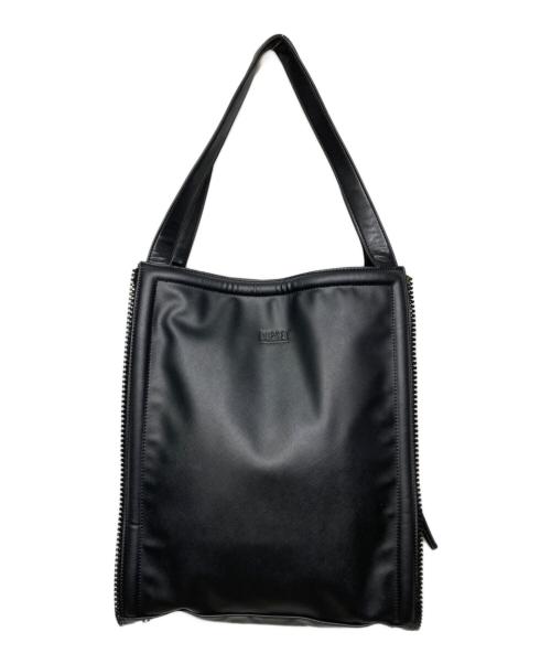 DIESEL（ディーゼル）DIESEL (ディーゼル) ジップディテール2WAYトートバッグ ブラックの古着・服飾アイテム