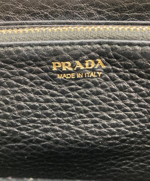 PRADA（プラダ）PRADA (プラダ) ラウンドファスナー財布 ブラックの古着・服飾アイテム