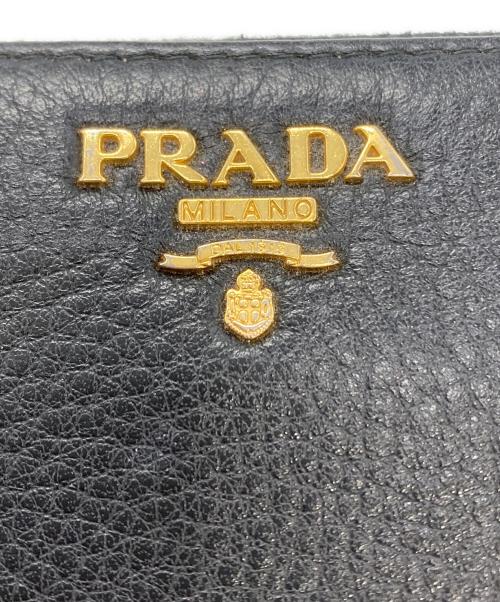 PRADA（プラダ）PRADA (プラダ) ラウンドファスナー財布 ブラックの古着・服飾アイテム