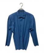 HOMME PLISSE ISSEY MIYAKEオム プリッセ イッセイ ミヤケ）の古着「EDGE ENSEMBLE プリーツシャツ」｜ネイビー