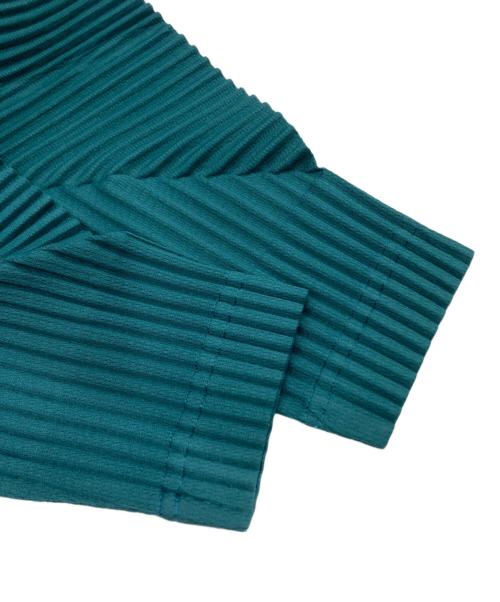 HOMME PLISSE ISSEY MIYAKE（オム プリッセ イッセイ ミヤケ）HOMME PLISSE ISSEY MIYAKE (オム プリッセ イッセイ ミヤケ) COLOR PLEATS 1 カーディガン グリーン サイズ:2の古着・服飾アイテム