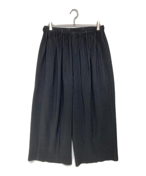 HOMME PLISSE ISSEY MIYAKE（オム プリッセ イッセイ ミヤケ）HOMME PLISSE ISSEY MIYAKE (オム プリッセ イッセイ ミヤケ) プリーツワイドパンツ ブラック サイズ:2の古着・服飾アイテム