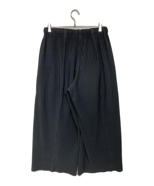 HOMME PLISSE ISSEY MIYAKE（オム プリッセ イッセイ ミヤケ）HOMME PLISSE ISSEY MIYAKE (オム プリッセ イッセイ ミヤケ) プリーツワイドパンツ ブラック サイズ:2の古着・服飾アイテム