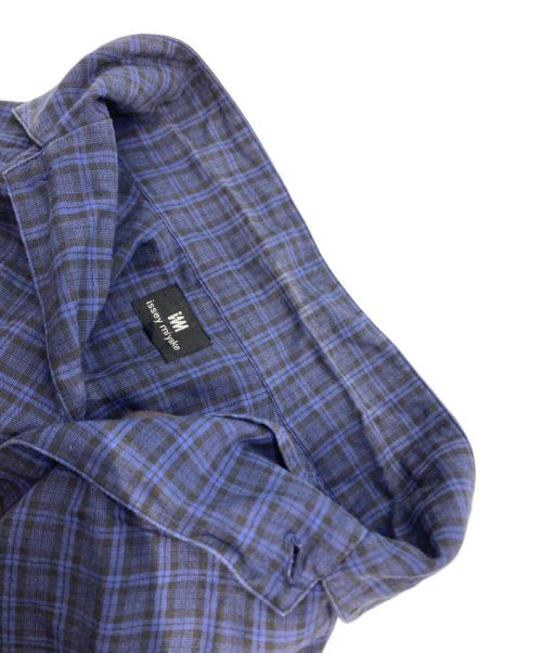 IM ISSEY MIYAKE（アイエムイッセイミヤケ）im ISSEY MIYAKE (アイエムイッセイミヤケ) チェックオープンカラーシャツ ネイビー サイズ:Lの古着・服飾アイテム