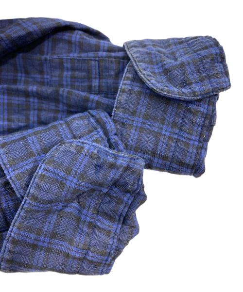 IM ISSEY MIYAKE（アイエムイッセイミヤケ）im ISSEY MIYAKE (アイエムイッセイミヤケ) チェックオープンカラーシャツ ネイビー サイズ:Lの古着・服飾アイテム