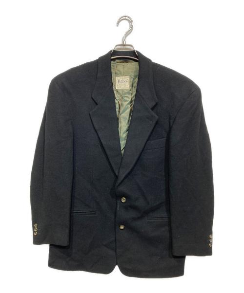 BOSS HUGO BOSS（ボス ヒューゴボス）BOSS HUGO BOSS (ボス ヒューゴボス) カシミヤ混テーラードジャケット ブラック サイズ:48の古着・服飾アイテム