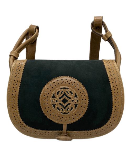 LOEWE（ロエベ）LOEWE (ロエベ) Giralda ショルダーバッグ ブラック×ベージュの古着・服飾アイテム