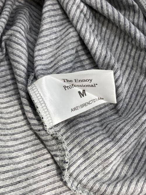 The Ennoy Professional（ザ エンノイ プロフェッショナル）THE ENNOY PROFESSIONAL (ザ エンノイ プロフェッショナル) ボーダーカットソー グレー サイズ:Mの古着・服飾アイテム