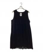 foufouフーフー）の古着「no-sleeve velour one piece」｜ブラック