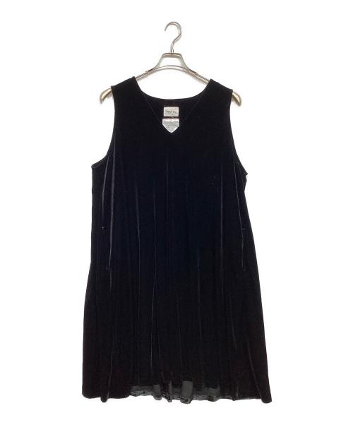 foufou（フーフー）foufou (フーフー) no-sleeve velour one piece ブラック サイズ:不明の古着・服飾アイテム