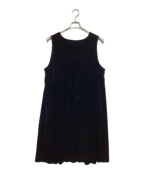 foufou（フーフー）foufou (フーフー) no-sleeve velour one piece ブラック サイズ:不明の古着・服飾アイテム