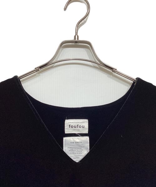 foufou（フーフー）foufou (フーフー) no-sleeve velour one piece ブラック サイズ:不明の古着・服飾アイテム