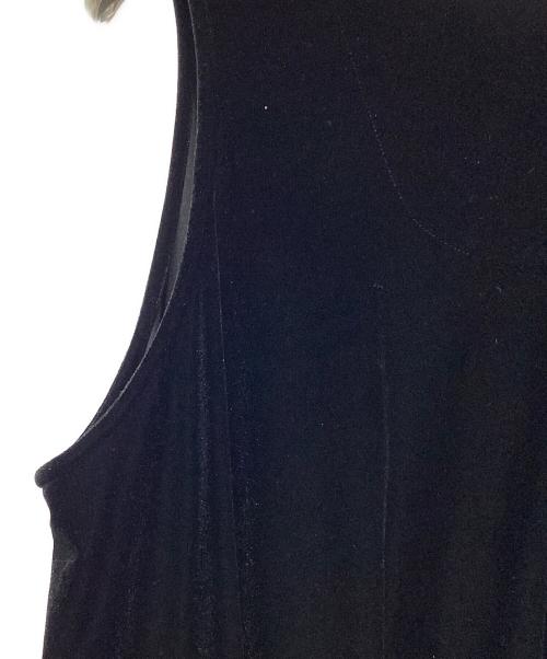 foufou（フーフー）foufou (フーフー) no-sleeve velour one piece ブラック サイズ:不明の古着・服飾アイテム