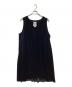 foufou（フーフー）の古着「no-sleeve velour one piece」｜ブラック
