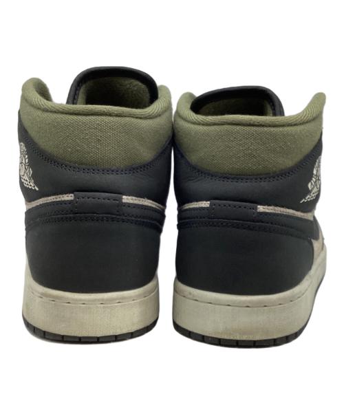 NIKE（ナイキ）NIKE (ナイキ) AIR JORDAN 1 MID SE ブラック×オリーブ サイズ:27.5㎝の古着・服飾アイテム
