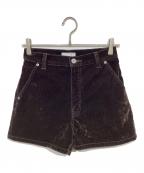 moussyマウジー）の古着「VELVET MICRO ショーツ」｜ブラウン