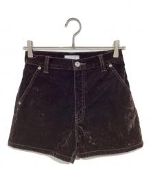 moussy（マウジー）の古着「VELVET MICRO ショーツ」｜ブラウン