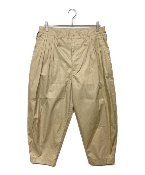 Porter Classic（ポータークラシック）Porter Classic (ポータークラシック) GABARDINE BEBOP PANTS ベージュ サイズ:Mの古着・服飾アイテム
