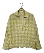 ANCELLMアンセルム）の古着「ANCELLM OMBRE CHECK PULLOVER SHIRT」｜ライトグリーン