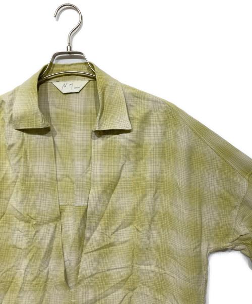 ANCELLM（アンセルム）ANCELLM (アンセルム) ANCELLM OMBRE CHECK PULLOVER SHIRT ライトグリーン サイズ:1の古着・服飾アイテム