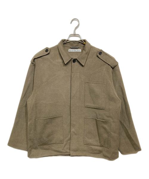 Acne studios（アクネ ストゥディオズ）Acne studios (アクネ ストゥディオズ) ウールミリタリージャケット ブラウン サイズ:44の古着・服飾アイテム
