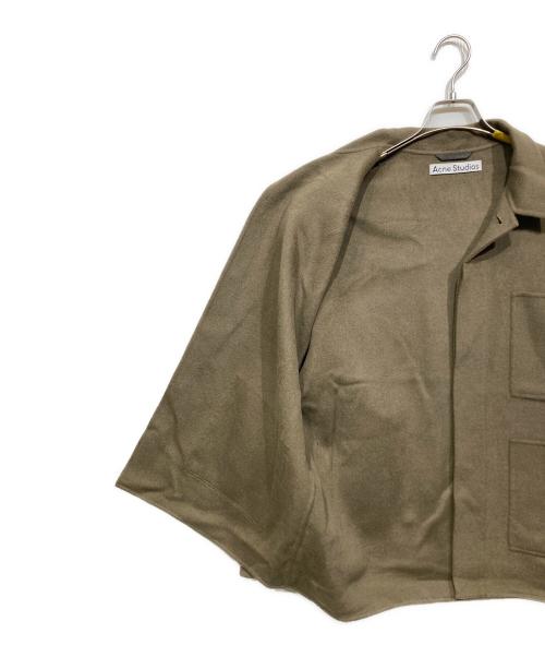 Acne studios（アクネ ストゥディオズ）Acne studios (アクネ ストゥディオズ) ウールミリタリージャケット ブラウン サイズ:44の古着・服飾アイテム