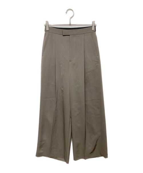 1er Arrondissement（プルミエ アロンディスモン）1er Arrondissement (プルミエ アロンディスモン) ワンタックストレートワイドパンツ オリーブ サイズ:36の古着・服飾アイテム